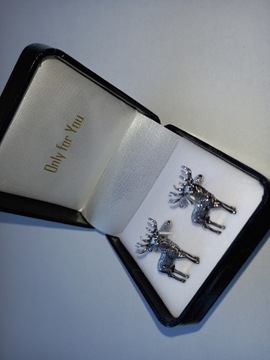 Захватывающие серебряные запонки Jeleń Daniel