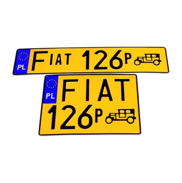 POLSKIE ZABYTKOWE TABLICE TŁOCZONE - PL ŻÓŁTE