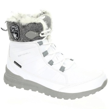 Białe śniegowce damskie niskie z futerkiem buty zimowe ROZ. 37