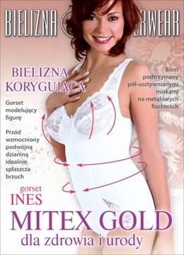 Mitex Ines body modelujące semi-soft biel 90B