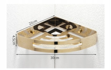 2x ПОЛКА ДЛЯ ДУША GOLD LOFT, сталь