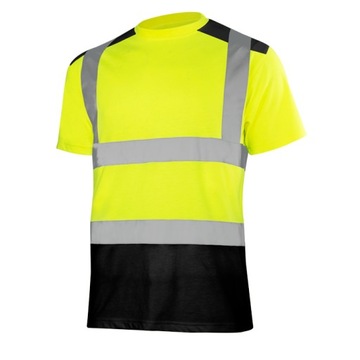 T-shirt roboczy ostrzegawczy KOSZULKA ODBLASKOWA 50/50 ODBLASK BAWEŁNA mix