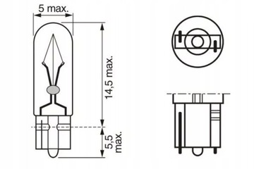 Лампа приборной панели (10 шт. в упаковке) PBT5 12