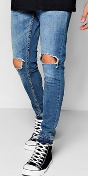 Spodnie męskie jeansy Skinny Fit BOOHOO MAN r. 30