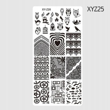 12*6 Nail Stamping Plates Template Letter-Wor