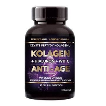 Intenson Kolagen + Hialuron + Witamina C Anti-Age suplement diety 60 kap P1