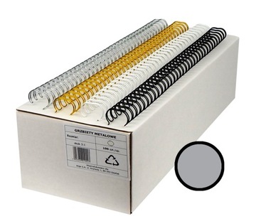 GRZBIETY DRUTOWE SREBRNE - 6,4 mm, 100 szt.