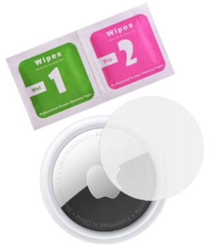 4 чехла для локатора Apple AirTag в виде брелока + 4 гидрогелевые пленки