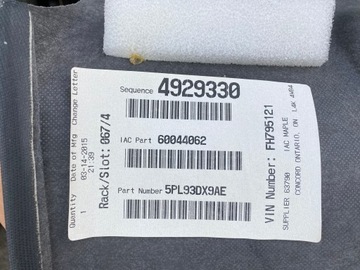 ПОТОЛКА DODGE CHARGER 3.6 LIFT 2016-