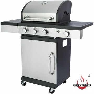 GRILL GAZOWY EL FUEGO SAN ANTONIO 3+1 11KW ŻELIWO!