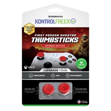 Nakładki gumki KontrolFreek FPS Inferno Red/White Kit do Xbox