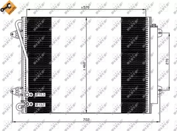 NRF CHLADIČ KLIMATIZACE VW PASSAT B6 B7 CC