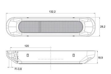Lampa przednia LED Pozycja Kierunek FT-331 Ciągnik Widlak Kombajn Koparka