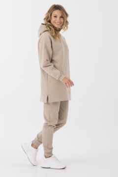 S030 БЕЖЕВАЯ ГРЕЛКА С ДЛИННОЙ ТОЛСТОВКОЙ OVERSIZE XL