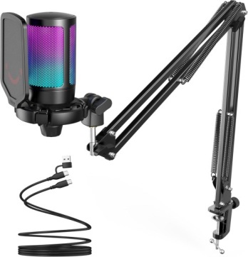 Usb Herní Mikrofon Pro Pop-filter Počítače, Ztlumení Funkce