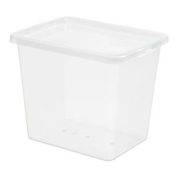 ПРОЗРАЧНЫЙ КОНТЕЙНЕР С КРЫШКОЙ ДЛЯ ХРАНЕНИЯ - 31 Л
