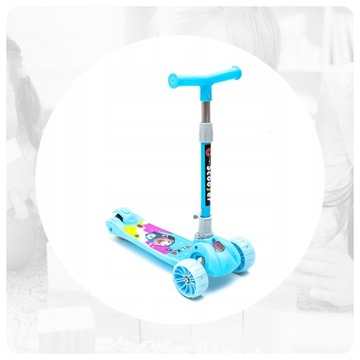 ТРЕХКОЛЕСНЫЙ БАЛАНСИРОВАННЫЙ СКУТЕР, 3 КОЛЕСА, СВЕТОДИОДНЫЙ, СКЛАДНОЙ