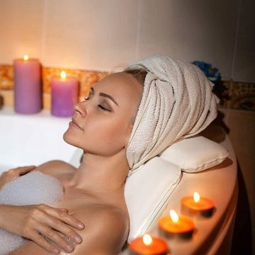 ВОДОНЕПРОНИЦАЕМАЯ ПОДУШКА ДЛЯ ВАННЫ РАССЛАБЛЯЮЩАЯ СПА ПОДГОЛОВНИК С ПРИСОСАМИ