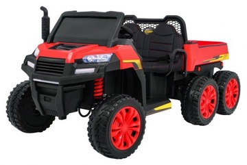 Autko Farmer Truck dla 2 dzieci Czerwony + Napęd 4x4 + Pilot + Kiper + Audi