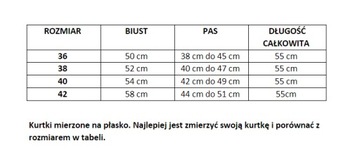 Kurtka Damska Pikowana Jesienno- Wiosenna Przejściówka w Stylu Bomberki 40