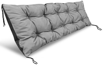 Poduszka ogrodowa 120x50 cm na ławkę huśtawkę palety wodoodporna szara