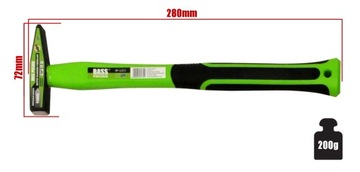 ГОЛОВКА МОЛОТОКА ИЗ СТЕКЛОСТЕКЛА 0,1 кг 100 г