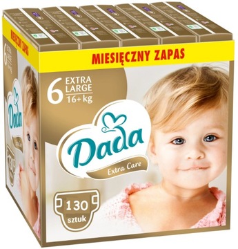 Dada Extra Care rozmiar 6 16-20 kg 130 szt