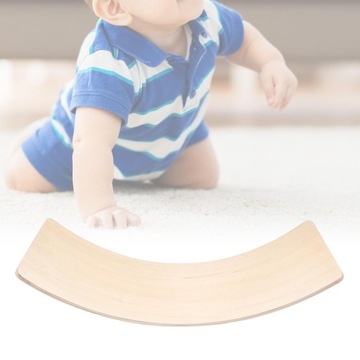 Деревянная доска для баланса. Обучение йоге. Светлое дерево.