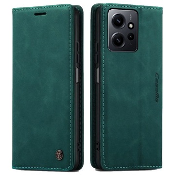 ETUI PORTFELOWE SKÓRZANE CASEME SMART MAGNET DO REDMI NOTE 12 4G + SZKŁO