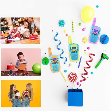 НАБОР ИЗ 3 ДЕТСКИХ КОММУНИКАРОВ С ФОНАРИКОМ И ЖК-ДИСПЛЕЕМ