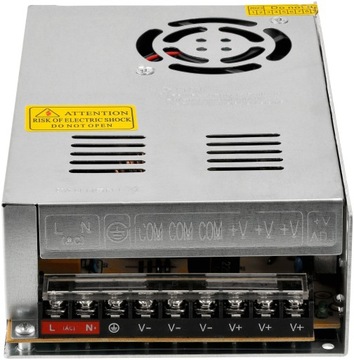 БЛОК ПИТАНИЯ СВЕТОДИОДОВ 12В 300Вт 25А Модульный IP20 ДЛЯ СВЕТОДИОДНЫХ ЛЕНТ СВЕТОДИОДНЫХ ПОЛОС С ВЕНТИЛЯТОРОМ