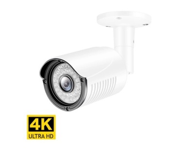 Kamera 8MP 4K IP zewnętrzna kamera H.265 Onvif Poe