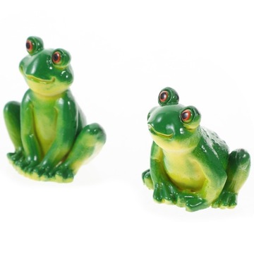 Garden Frog Ornament Animal Figurine 2 Pcs
