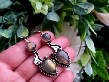 Kolczyki _ Labradoryt _ Indie _ handmade _ 12