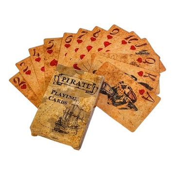 Wyjątkowe Karty do gry Pirate Poker Makao Vintage