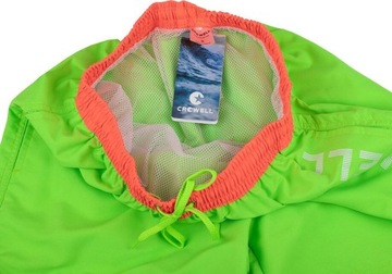 SZORTY SPODENKI KĄPIELOWE CROWELL FLUO ZIELONO-POMARAŃCZOWE NEON r L