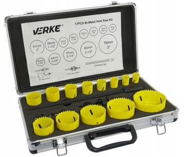 КОРОНКИ ДЛЯ МЕТАЛЛА, ДЕРЕВА НАБОР БИМЕТАЛЛИЧЕСКИХ КОРОНОК BI-METAL HSS 17 EL