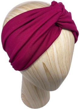 Opaska damska na głowę Turban Karmazynowa