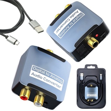 KONWERTER PRZETWORNIK DAC SPDIF 192KHz USB WIREWAY D03K + KABEL GRATIS