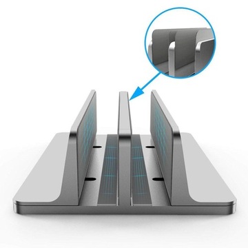 Двойная алюминиевая подставка для ноутбука MacBook СЕРОГО цвета