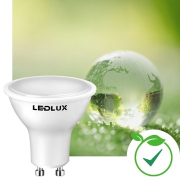 10 светодиодных ламп GU10 10 Вт = 85 Вт SMD 4000K нейтральный Premium LEDLUX не мигает