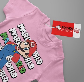 НАБОР 3В1 ДЕТСКАЯ ФУТБОЛКА ТАТУ НАКЛЕЙКИ SUPER MARIO BROS 164 КАЧЕСТВО