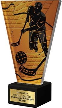 statuetka UNIHOKEJ szkło+marmur+grawer 22cm