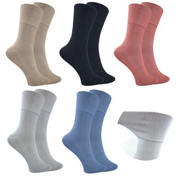 5x BAMBUSOWE BEZUCISKOWE SKARPETKI DAMSKIE PREMIUM