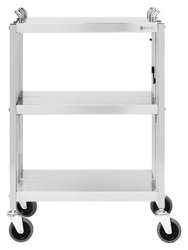 Тележка для официанта складная стальная 3 полки 400 x 580 мм до 90 кг