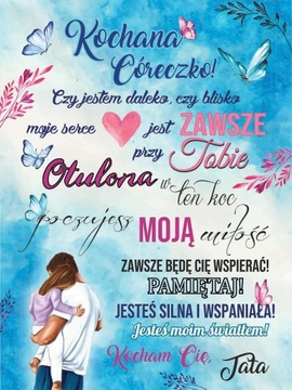 KOC DLA CÓRKI OD TATY 200X150CM