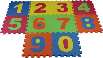 Ogromna Mata Edukacyjna Literki Cyferki Puzzle 86 elementów Alfabet Zamek