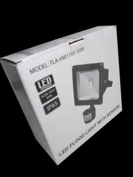 Галогенный светодиодный прожектор 50 Вт с датчиком движения IP65