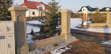 Бетонные заборы, усадебные столбы, каркас, стены