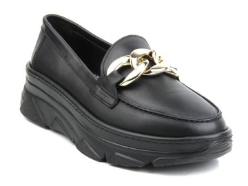 LOAFERSY PÓŁBUTY DAMSKIE VENEZIA G500101 SKÓRZANE